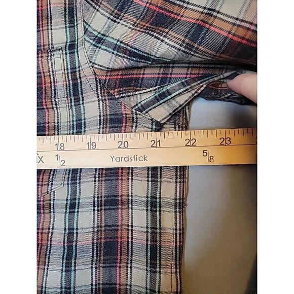 prAna Button Up Flannel Shirt Men's Small Brown Plaid Organic Cotton, NWT $79 - Picture 5 of 8